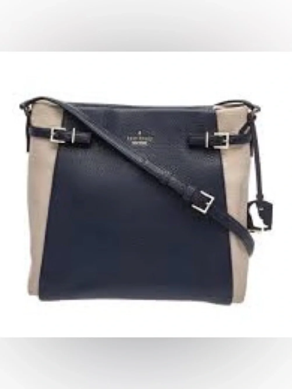 Kate Spade Brandy Holden Street Two-Tone Purse Blue Cream Leather Bag (see phot)